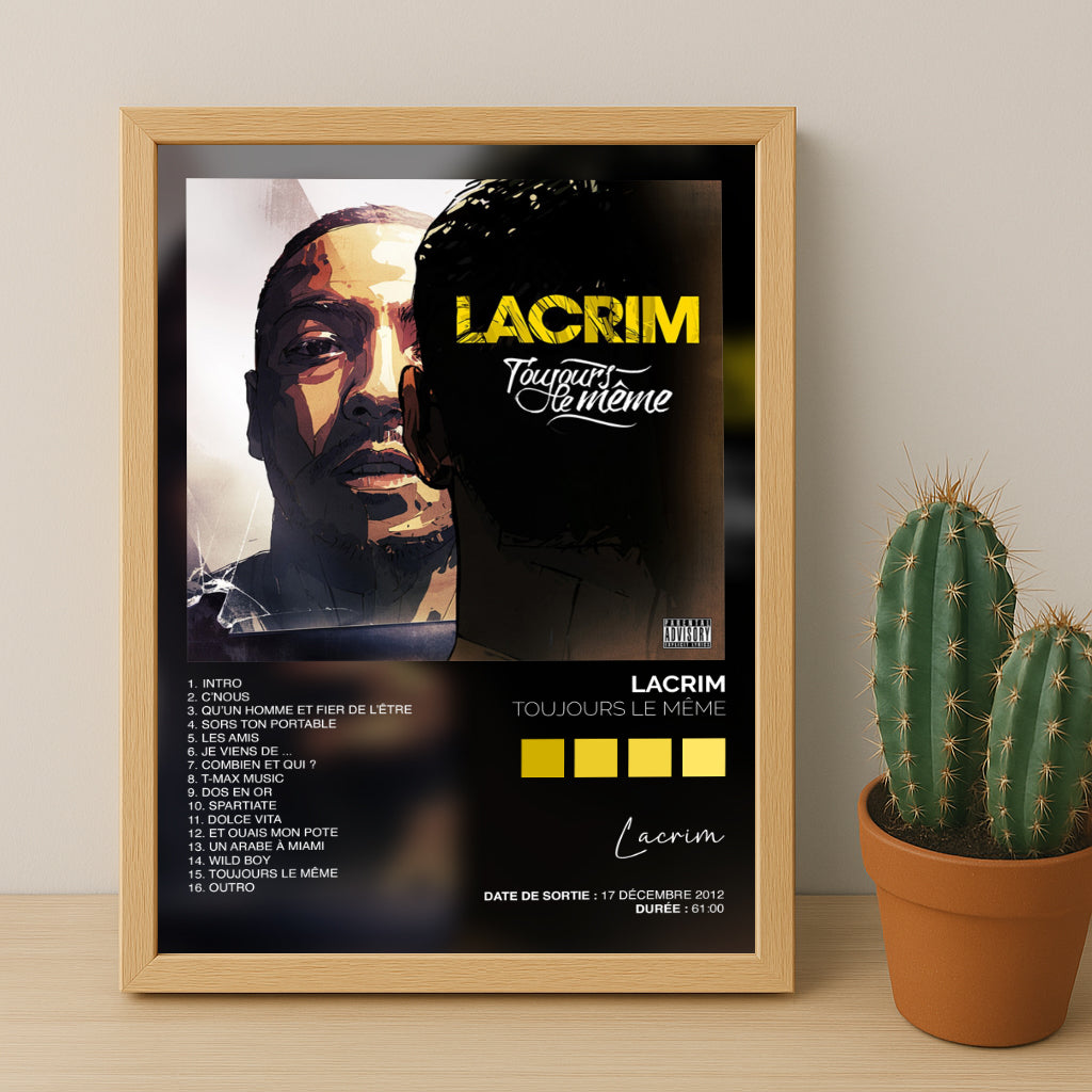 Cadre photo Album Musicaux - Toujours le même de Lacrim
