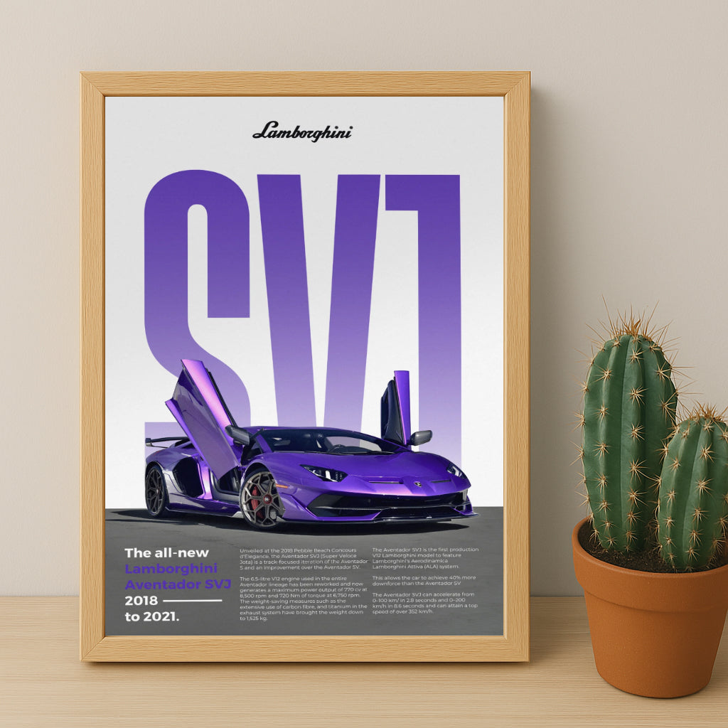 Poster Voitures - Lamborghini Aventador SVJ