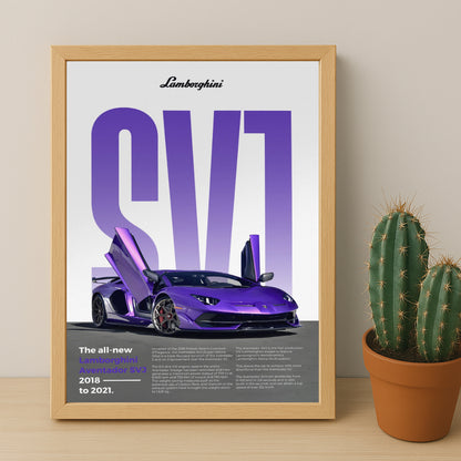 Poster Voitures - Lamborghini Aventador SVJ