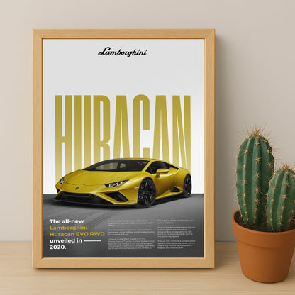 Poster Voitures - Lamborghini Huracan Evo RWD