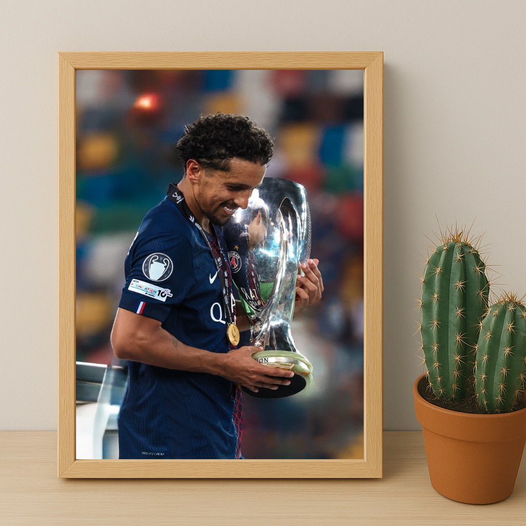 Poster encadrée Paris Saint-Germain - Marquinhos LDC