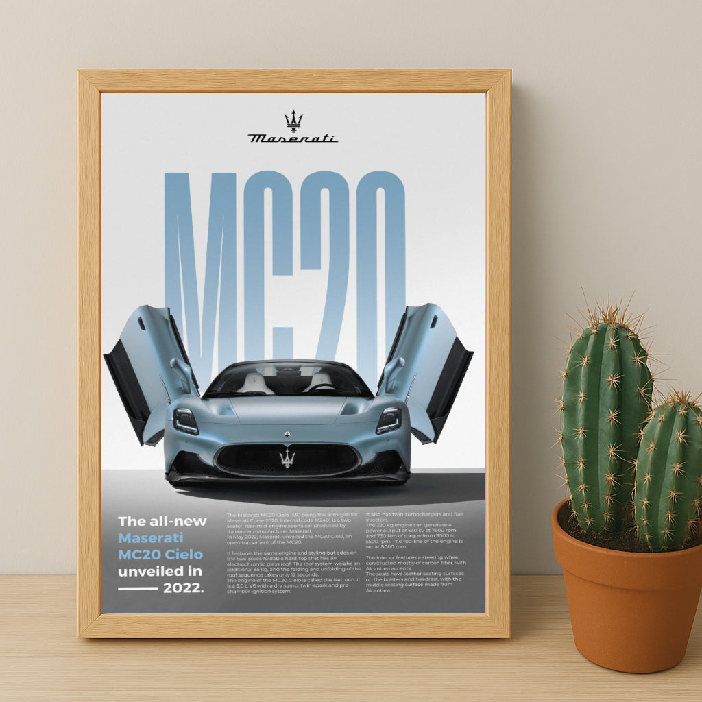 Poster Voitures - Maserati MC20 Cielo