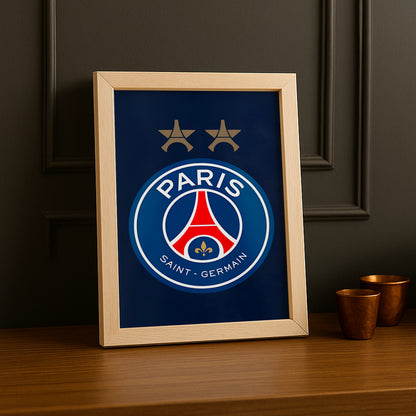 Cadre photo Paris Saint-Germain logo étoilée TonCadre