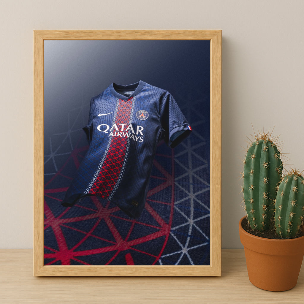 Poster Maillot Football - Paris Saint-Germain Domicile 2025-2026
