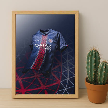 Poster Maillot Football - Paris Saint-Germain Domicile 2025-2026
