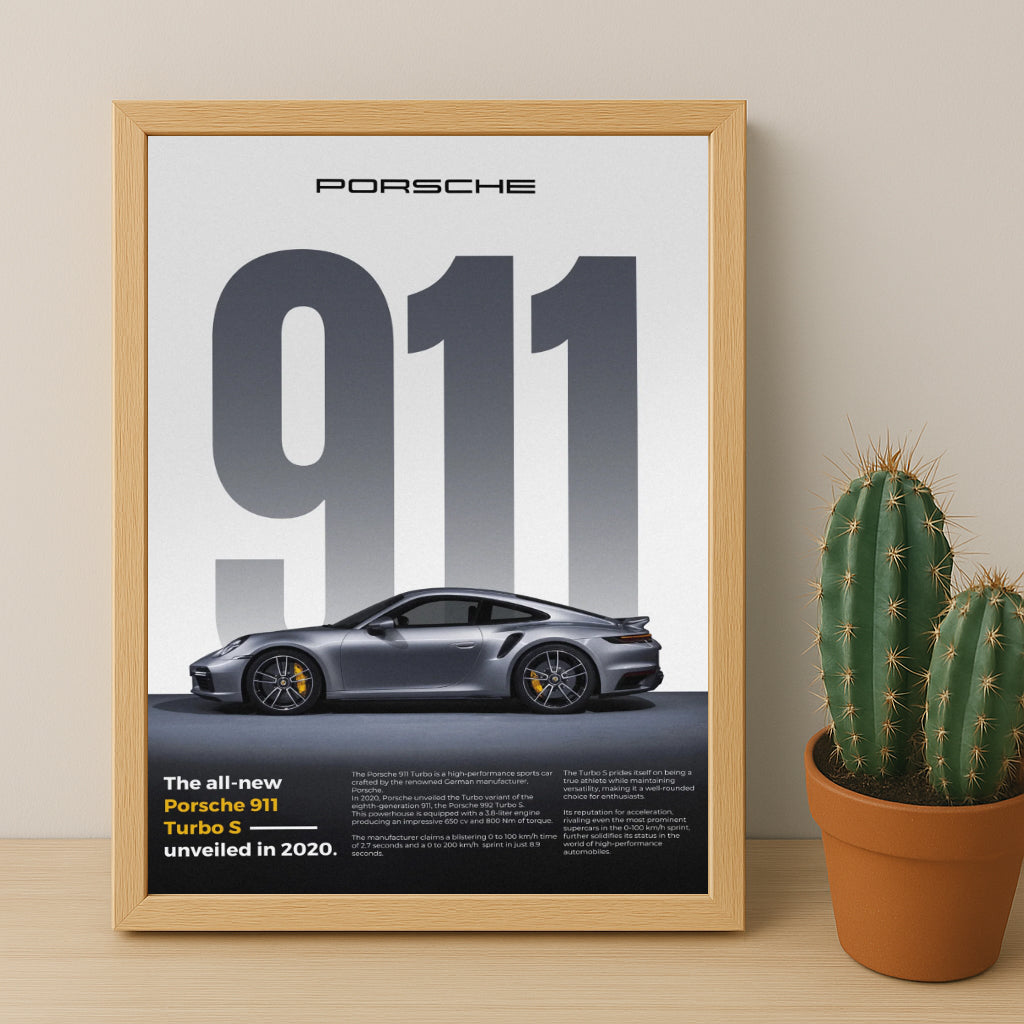 Poster Voitures - Porsche 911 Turbo S