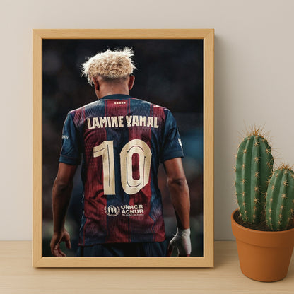 Poster encadrée FC Barcelone - Lamine Yamal