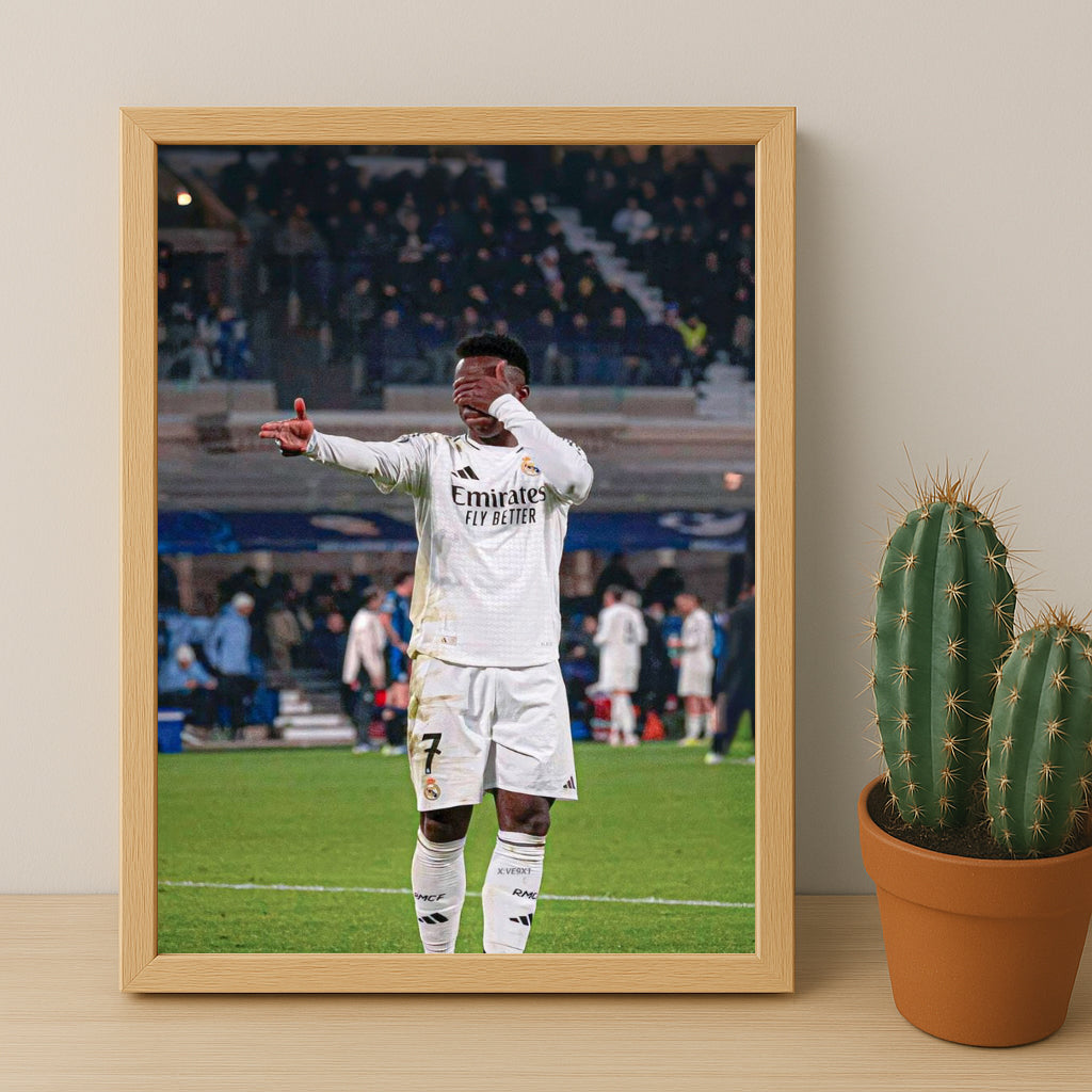 Poster encadrée Real Madrid - Vinicius Junior Célébration