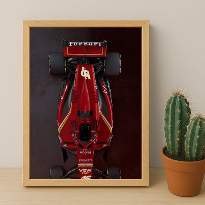 Poster encadrée Formule 1 - Ferrari