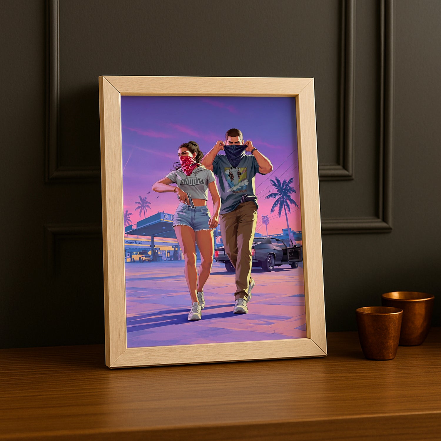 Poster Grand Theft Auto VI – Lucia & Jason Encadré TonCadre