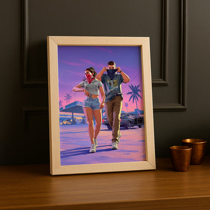 Poster Grand Theft Auto VI – Lucia & Jason Encadré TonCadre