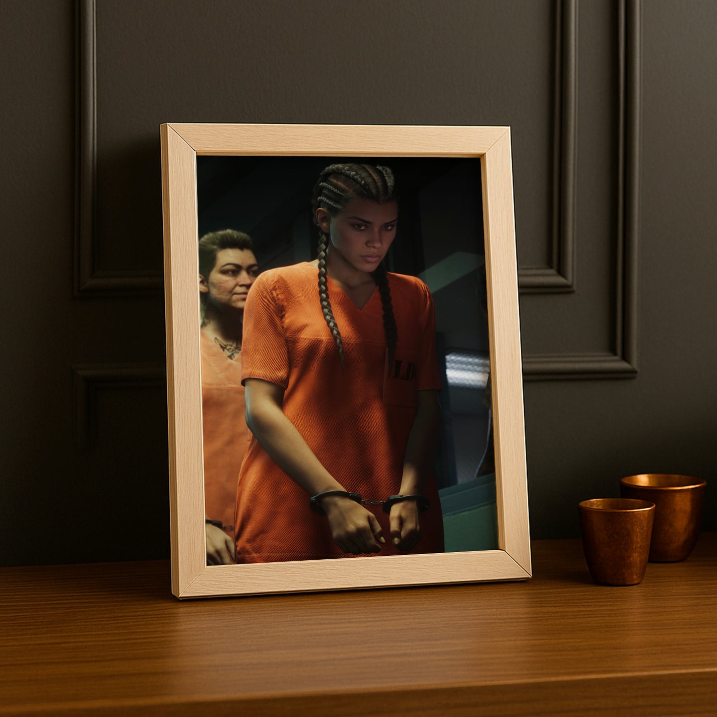 Poster Grand Theft Auto VI – Lucia Prison Encadré TonCadre