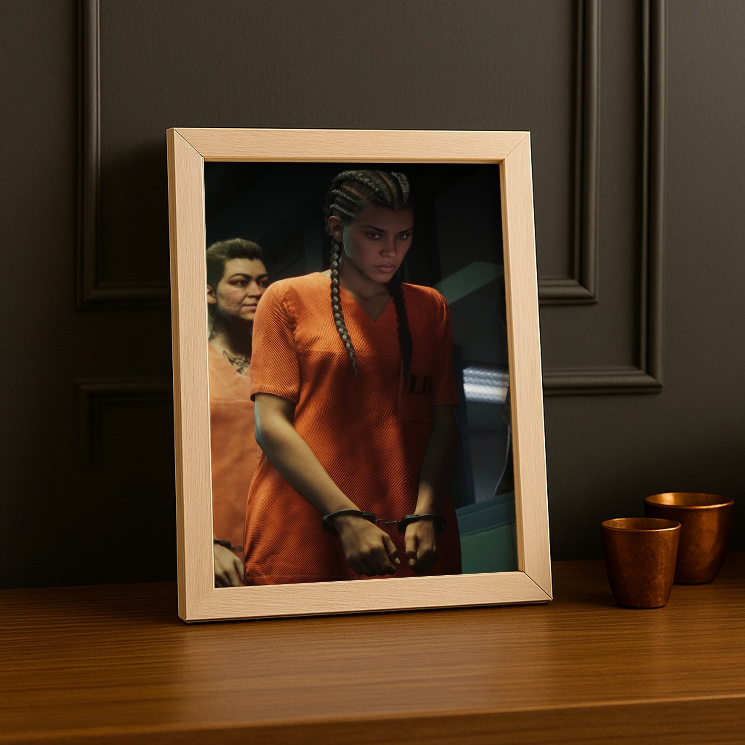 Poster Grand Theft Auto VI – Lucia Prison Encadré TonCadre