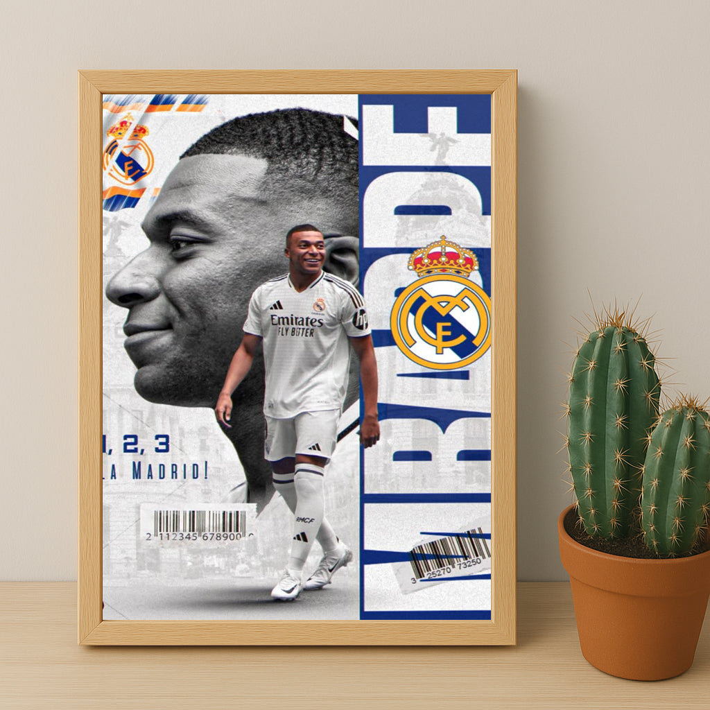 Poster encadrée Real Madrid - Kylian Mbappé