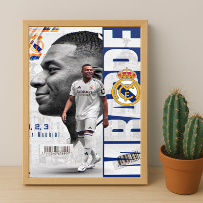 Poster encadrée Real Madrid - Kylian Mbappé