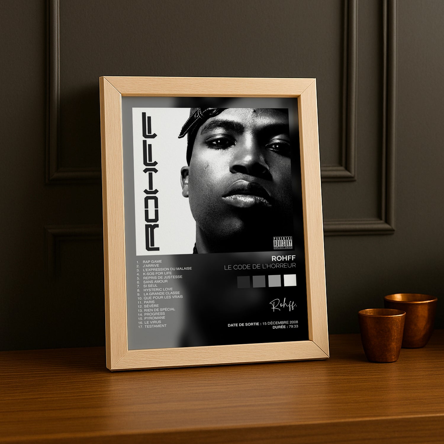 Cadre Photo Rohff - Le code de l'horreur - TonCadre