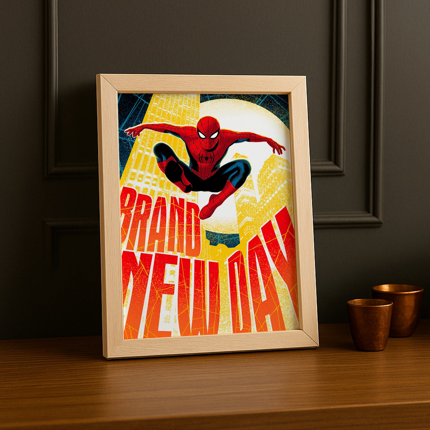 Cadre Photo Spider-Man Brand New Day Dessin – Poster Encadrée Marvel 2026 TonCadre