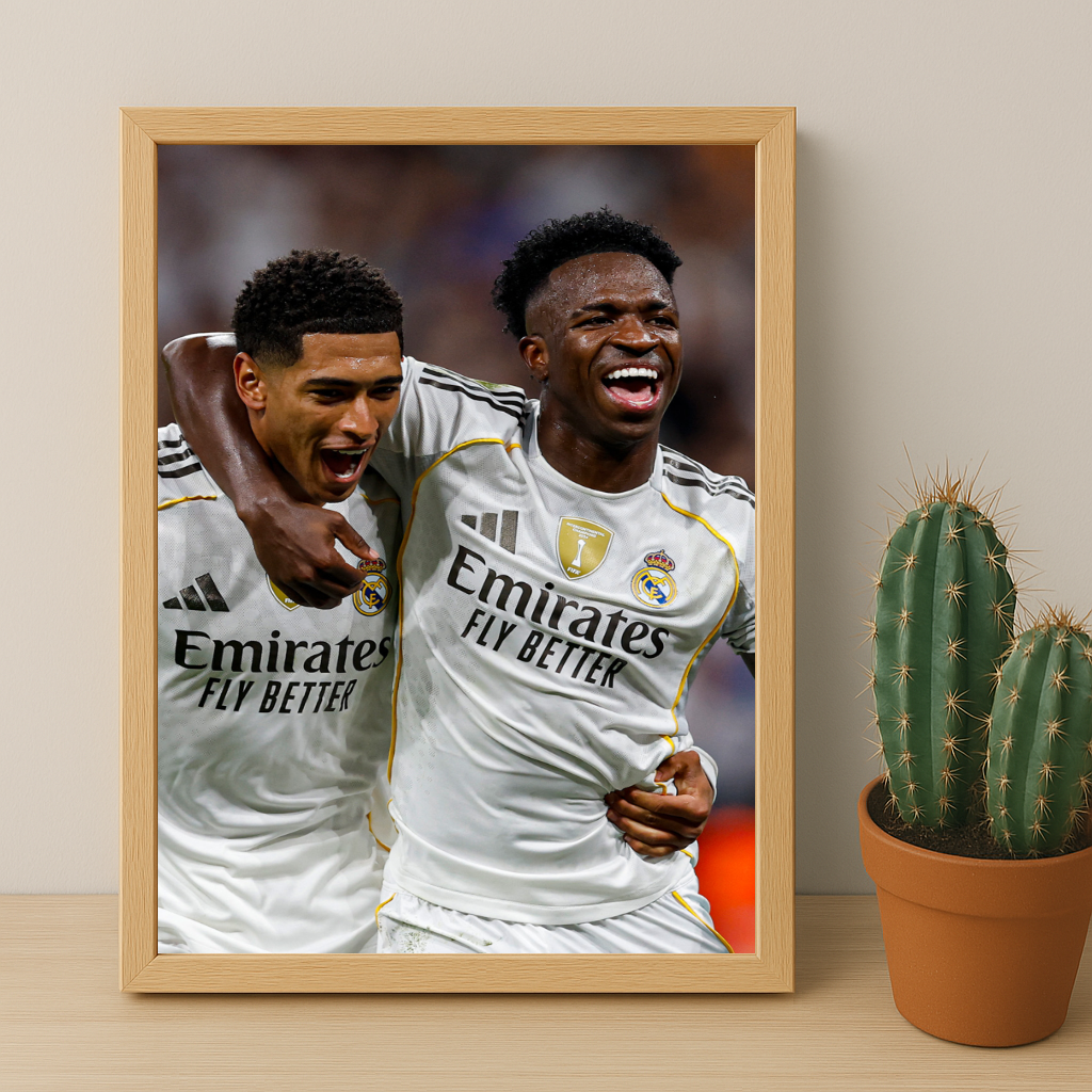 Poster encadrée Real Madrid - Vinicius Jr x Bellingham
