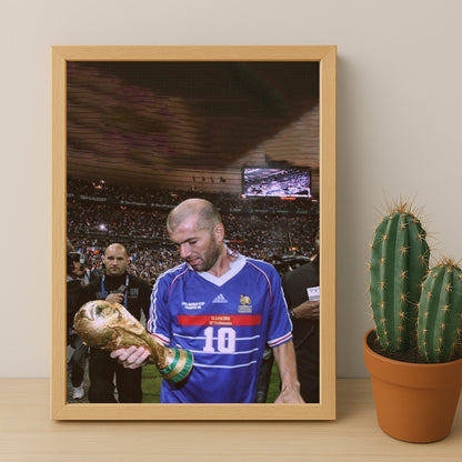 Poster encadrée France Football - Zidane Coupe du Monde 98