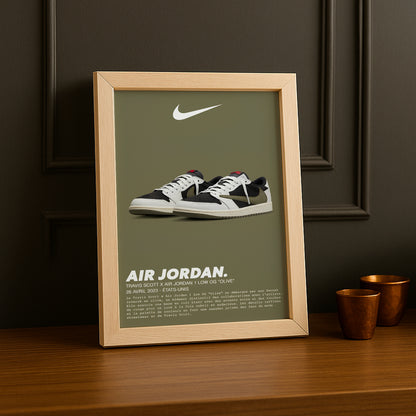 Cadre photo Travis Scott x Air Jordan 1 Low OG Olive