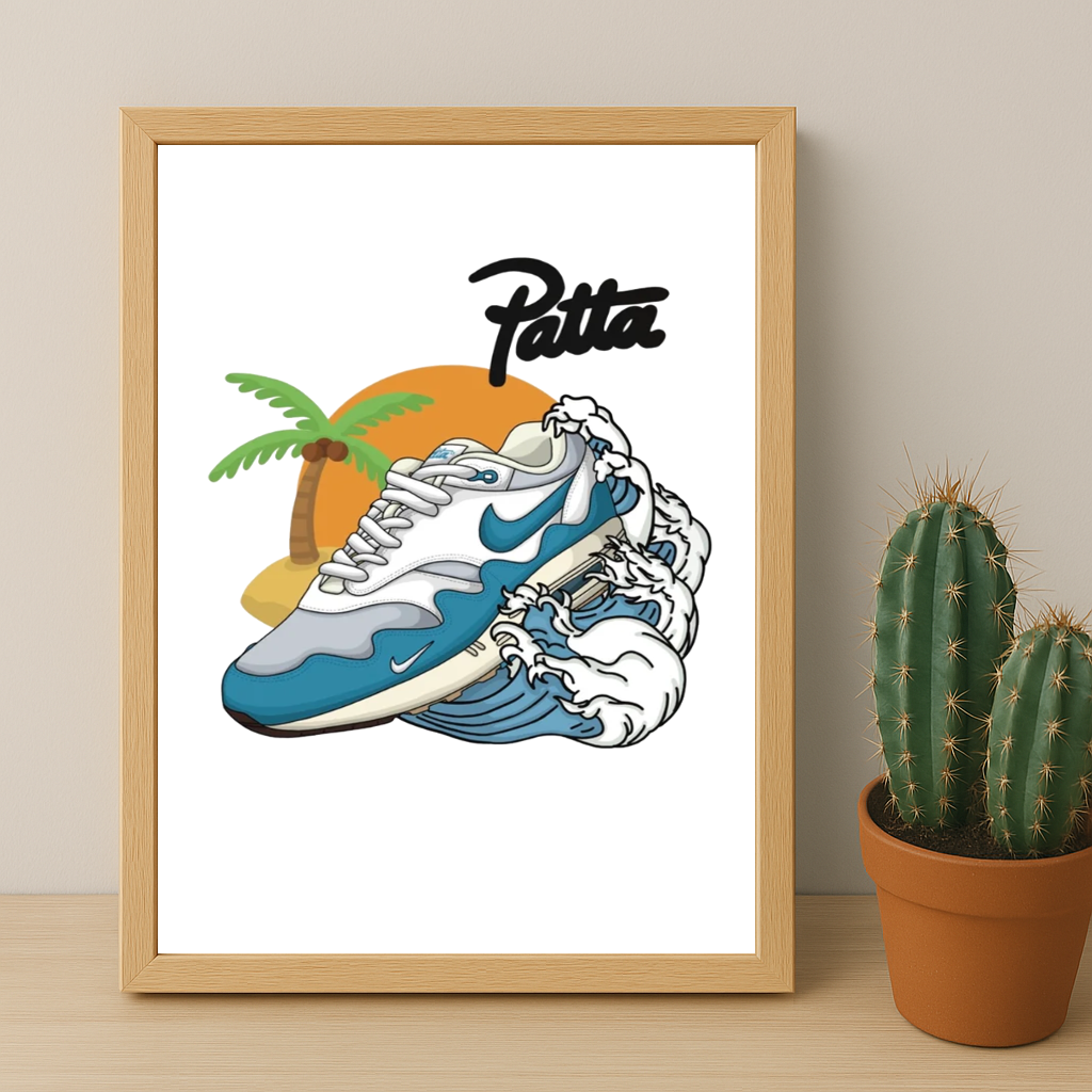 Poster Nike Patta bleu