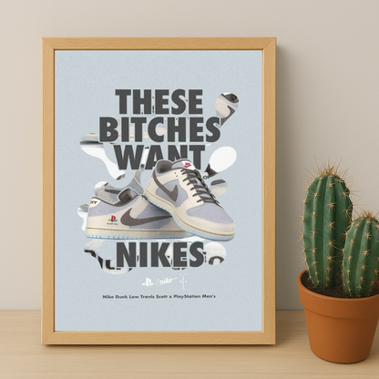 Poster Nike Dunk Low Travis Scott x PlayStation Men's