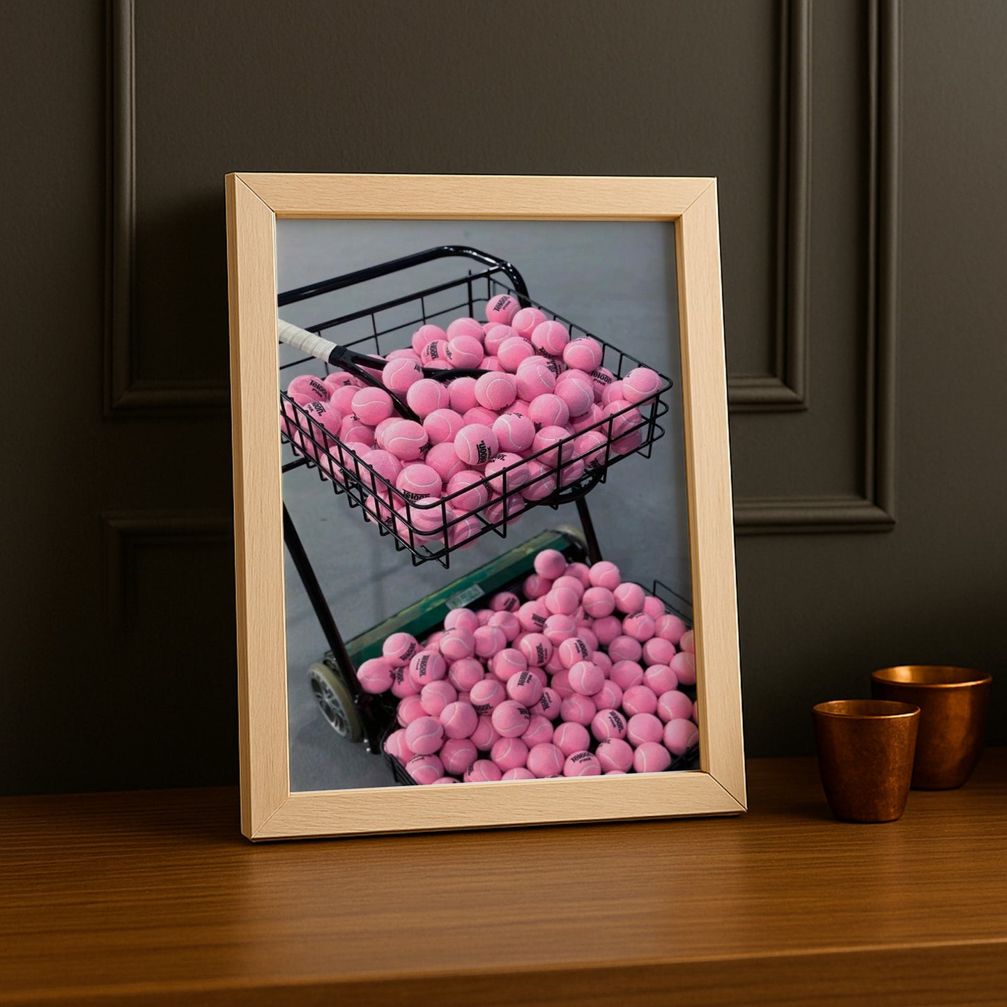 Poster Photo Tennis - Balle Rose