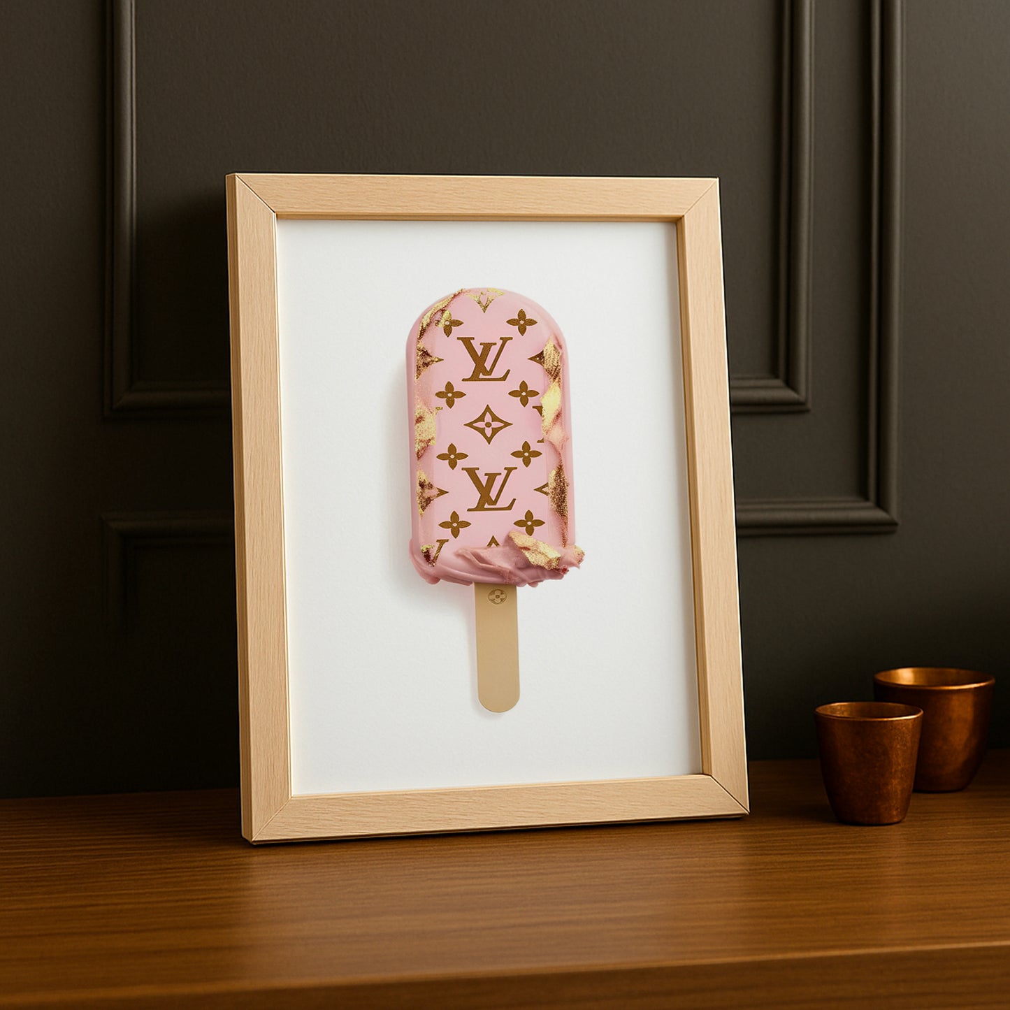 Cadre photo Louis Vuitton Glace dorée