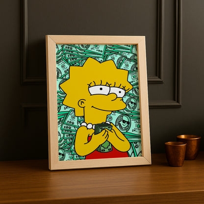 Cadre Photo Les Simpsons - Lisa Simpson Dollars