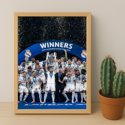 Cadre Photo Real Madrid Winners Ligue des Champions – Affiche HD Encadrée Papier Premium
