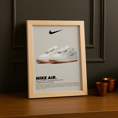 Cadre photo Travis Scott x Nike Air Force 1 Low Sail