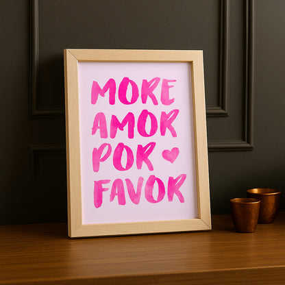 Cadre photo Citation - More Amor Por Favor Rose