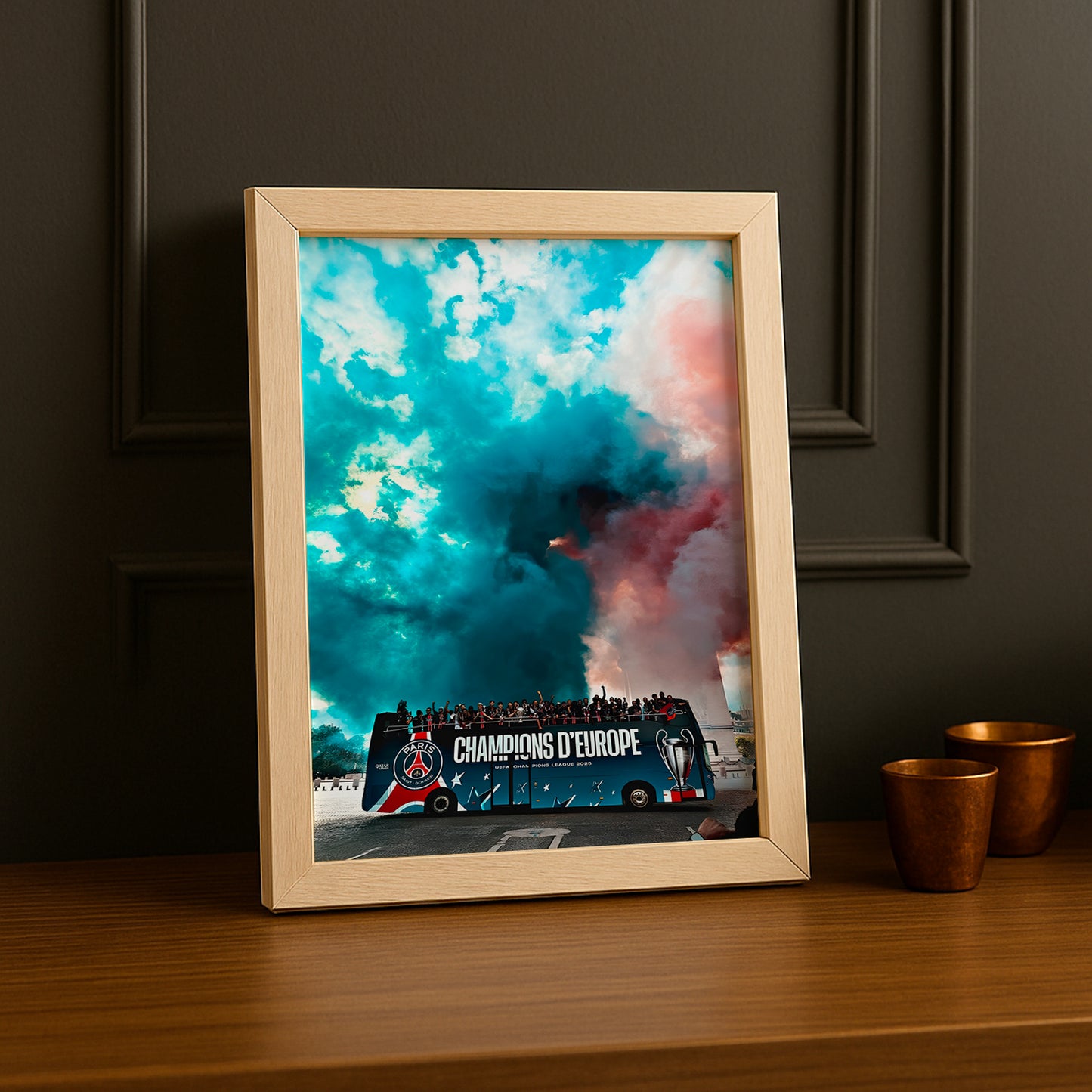 Cadre photo Paris Saint-Germain LDC Bus