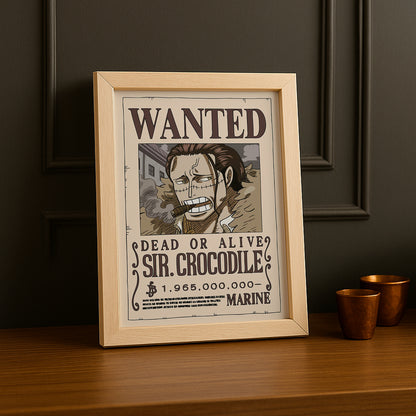 Cadre photo One Piece - Wanted Sir Crocodile