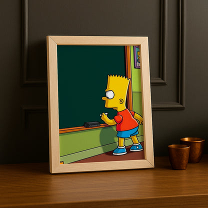 Cadre Photo Les Simpsons - Bart Simpson Punition