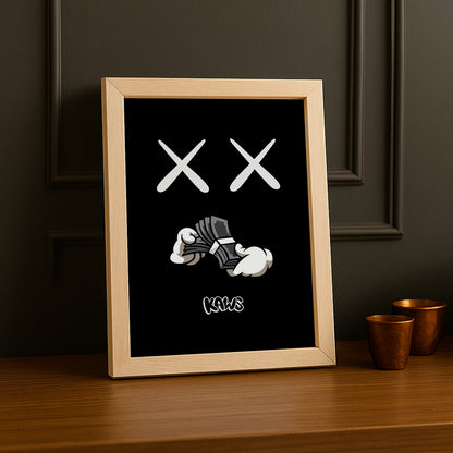 Cadre photo Kaws Dollars