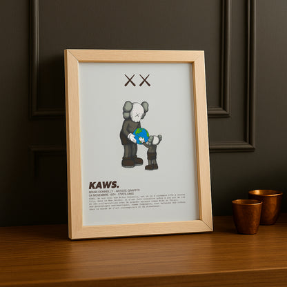 Cadre photo Kaws Earth
