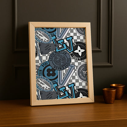 Cadre photo Louis Vuitton - Logo Bleu