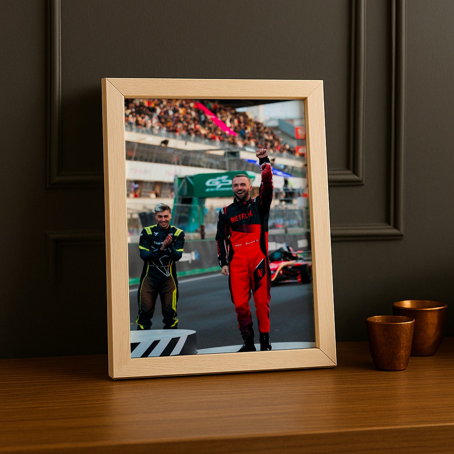 Poster encadrée GP Explorer - Maxime Biaggi Podium