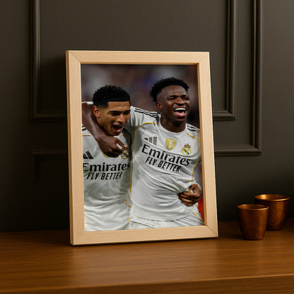 Poster encadrée Real Madrid - Vinicius Jr x Bellingham