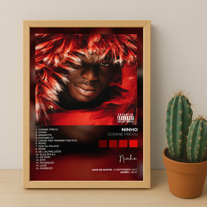 Poster Ninho - Album Comme prévu