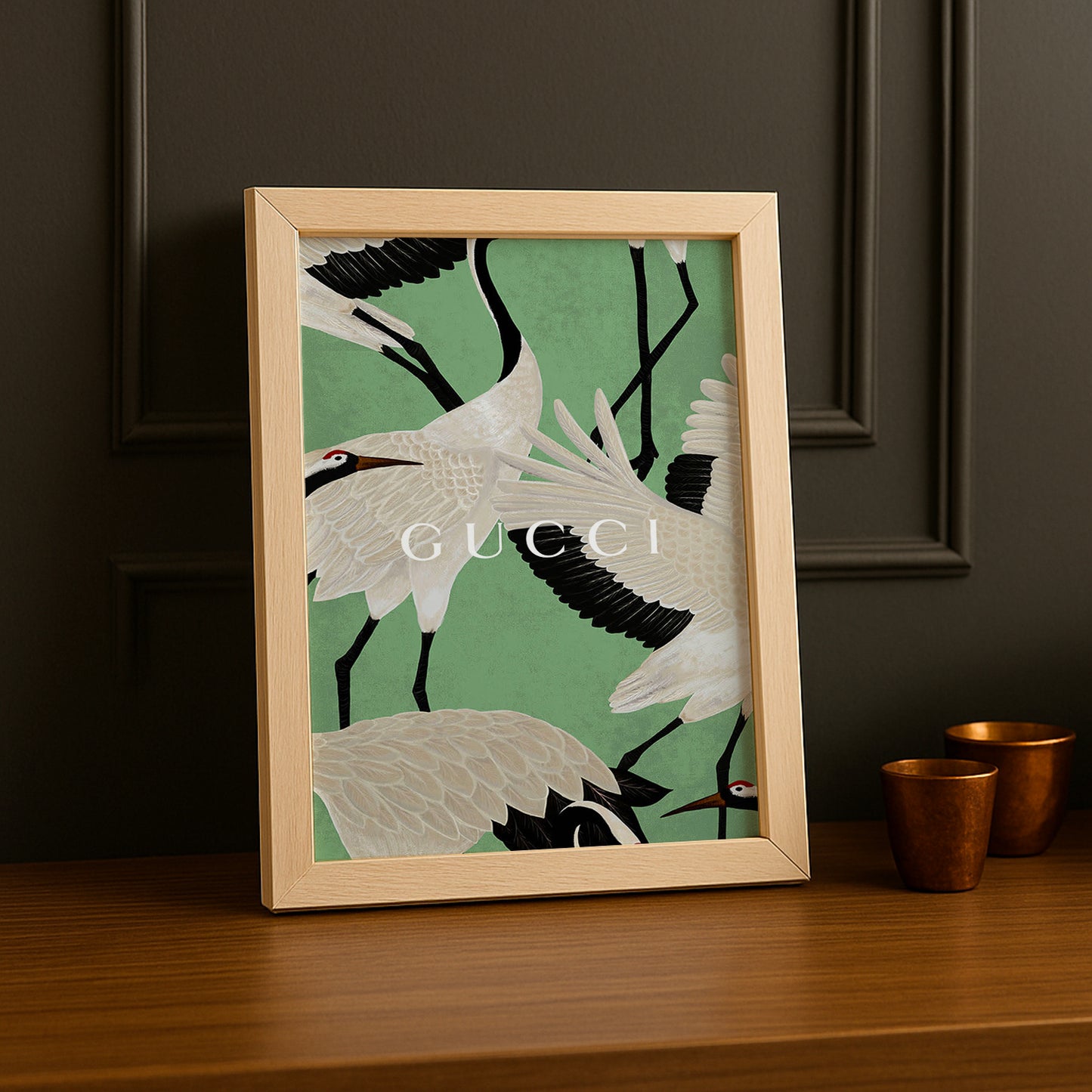 Cadre Photo Gucci - Autruches Blanche