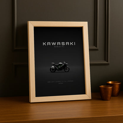 Cadre Photo Moto - Kawasaki Ninja H2