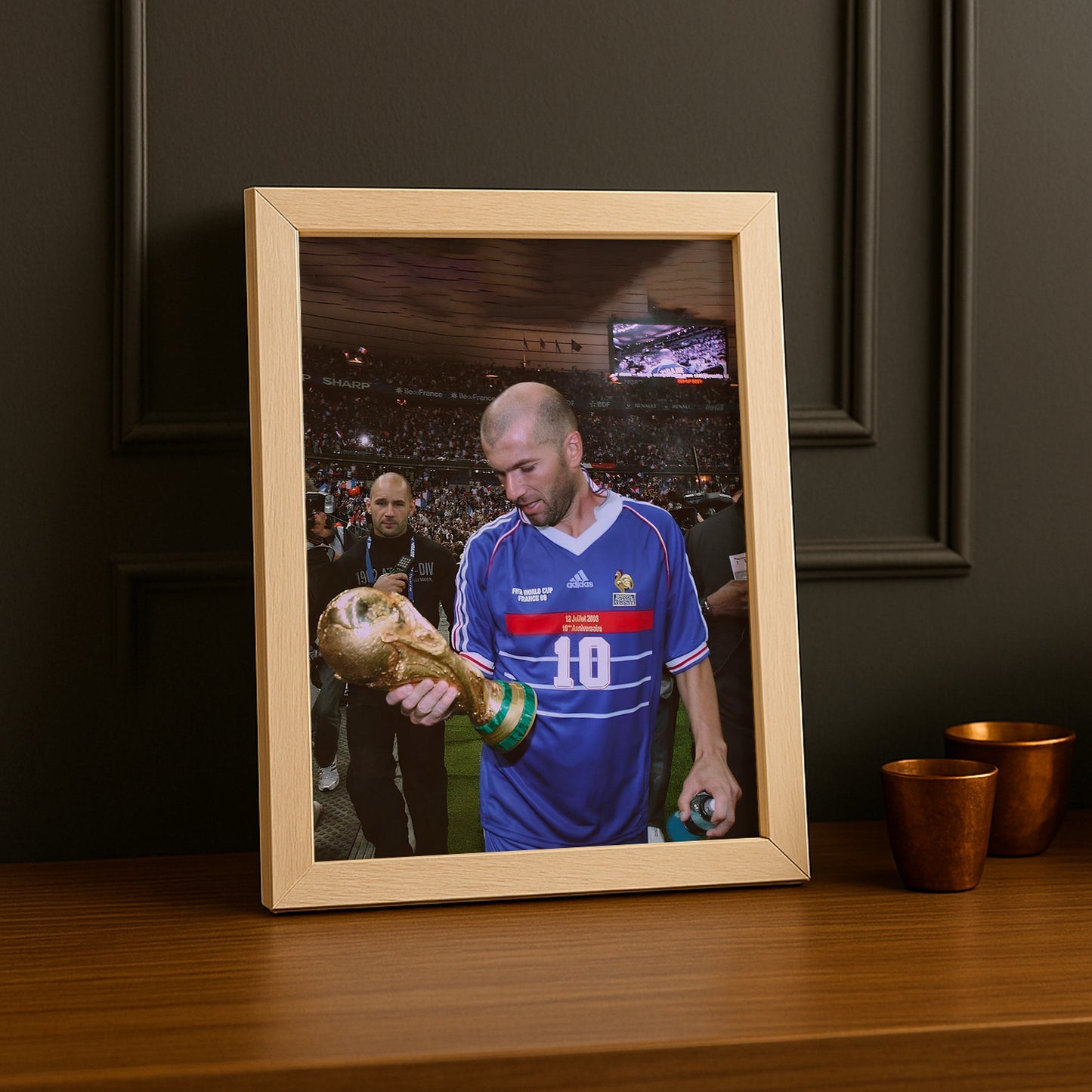 Poster encadrée France Football - Zidane Coupe du Monde 98