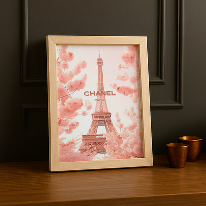 Cadre photo Chanel - Eiffel rose
