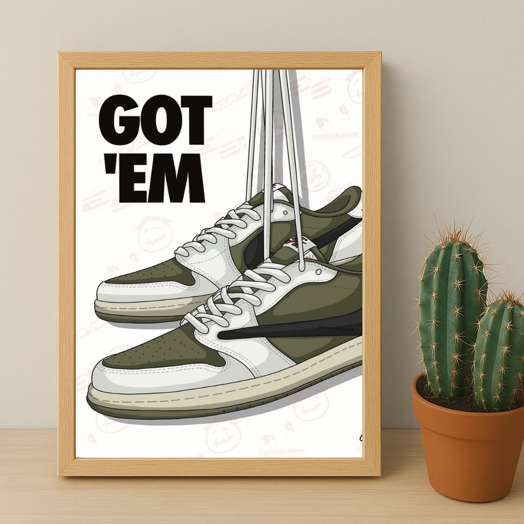 Poster Nike Travis Scott Olive Got'Em