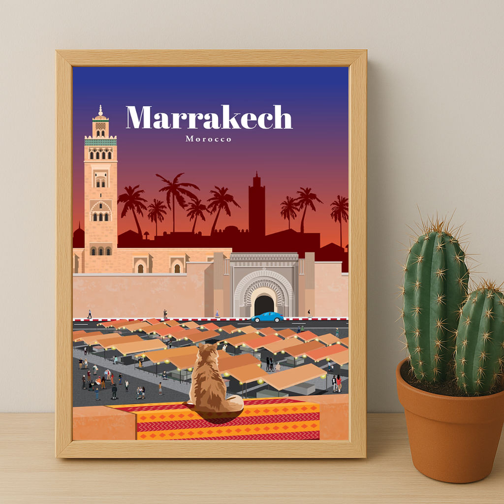 Maroc Marrakech - Poster