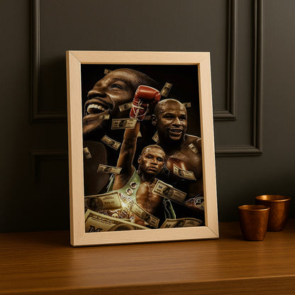 Cadre Photo Boxe - Floyd Mayweather Dollars