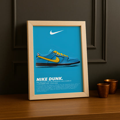 Nike SB Dunk Low The Powerpuff Girls Bubbles Fotorahmen 