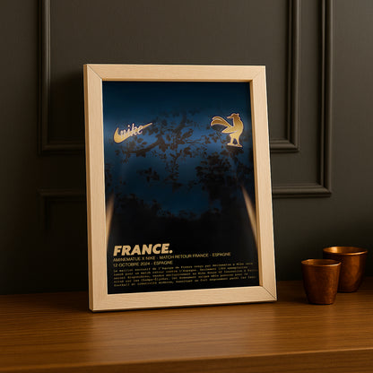 Elf All-Stars-Trikot-Fotorahmen Frankreich vs. Spanien